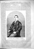 Antique Old Print 1864 Portrait Tom Curran P.R. Champion Australia Sport Man