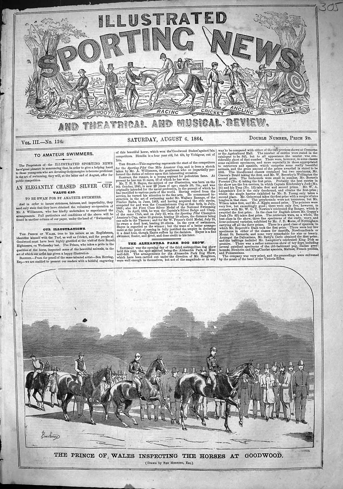 Old 1864 Prince Wales Inspecting Horses Goodwood Racing Sport Ben Her Victorian