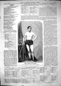 Original Old Antique Print 1864 Portrait Harry Sampson Runner Athlete Man Sport