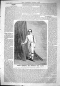 Antique Print 1864 Portrait Robert Musgrove Champion Pole Leaper Sport Man 19th