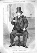 Old Antique Print 1864 Portrait Mr F. Robson Actor Man Moore Williamson 19th