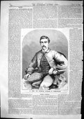 Antique Old Print 1864 Portrait Keel Champion Swimmer Birmingham Sport Man 19th