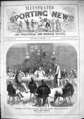 Old 1864 Scene Posting Final Deposit Great Match Between Mace Coburn Victorian