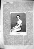 Original Old Antique Print 1864 Portrait Dove Pugilist Sport Man 19th