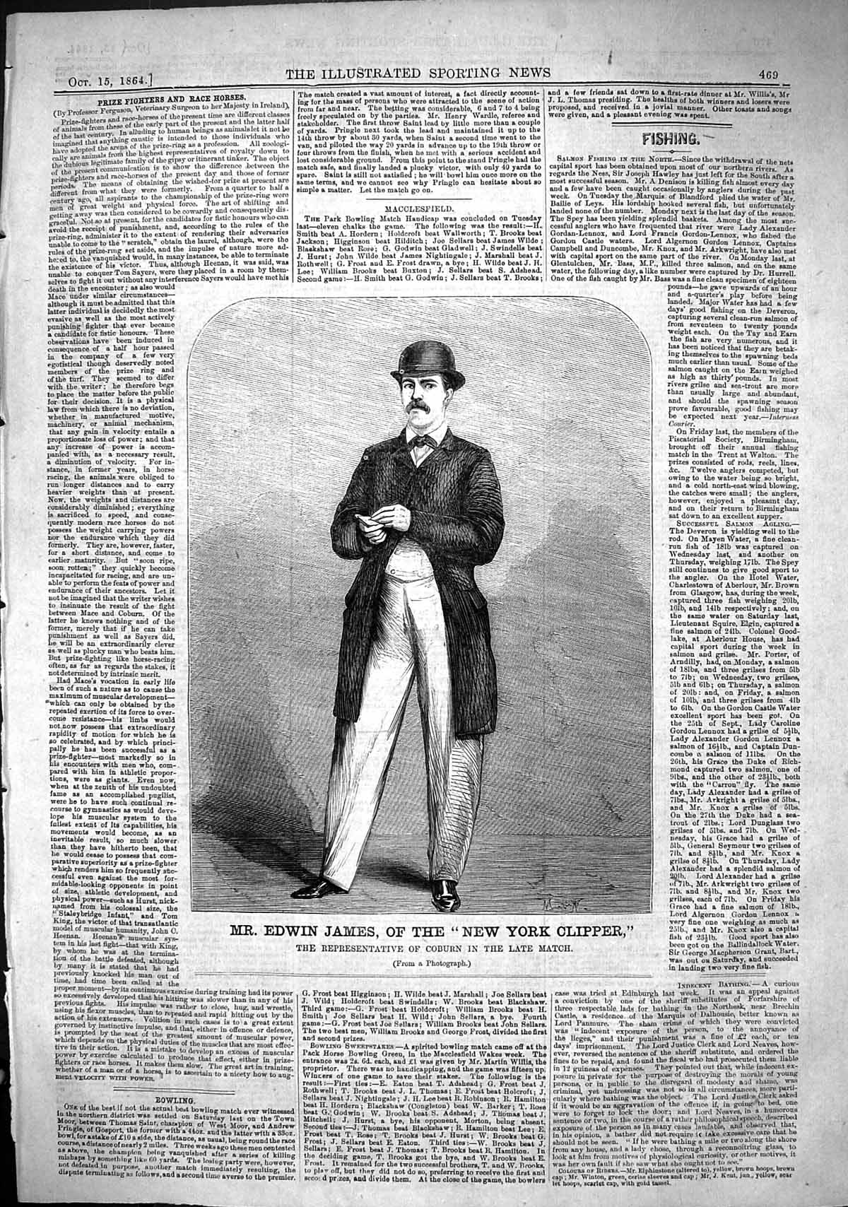 Old 1864 Mr Edwin James New York Clipper Representative Coburn Late M Victorian