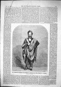 Old Print 1864 Portrait Mr Charles Mathews Eminent Comedian Chorus Medea 19th