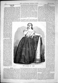 Original Old Antique Print 1864 Portrait Miss Bateman Leah Theatre Actress 19th
