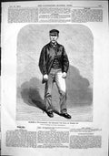 Antique Print 1865 Portrait Hicken Wolverhampton Contended Furze Sport Man 19th