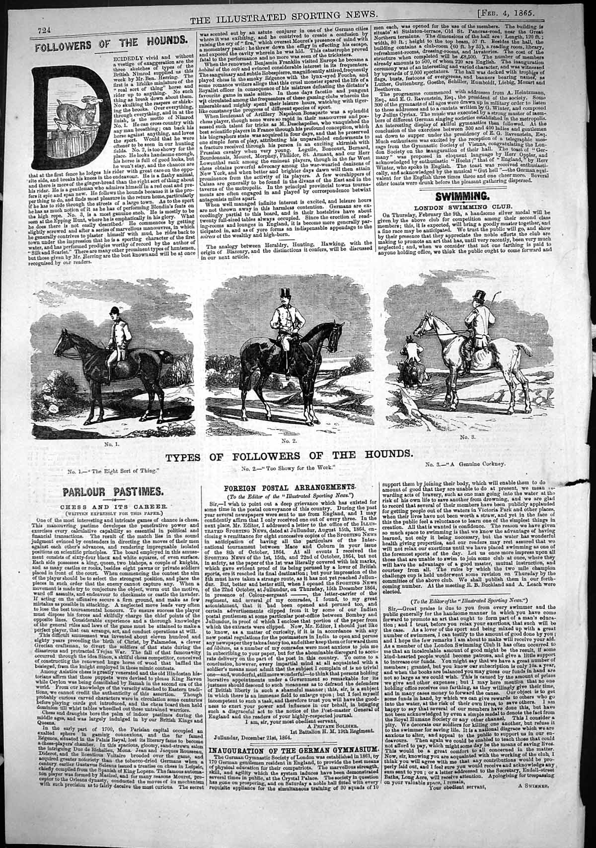 Old 1865 Horses Types Followers Hounds Cockney Animals Sport Huntsmen Victorian