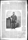 Original Old Antique Print 1865 Portrait Parton Pugilist Sportsman Sport 19th