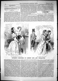 Old 1865 Gavarni Sketches London Life Character Music Party Taking Je Victorian