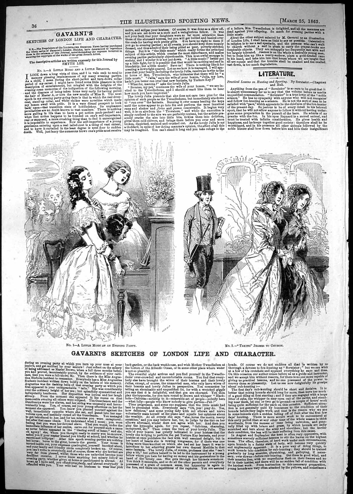 Old 1865 Gavarni Sketches London Life Character Music Party Taking Je Victorian