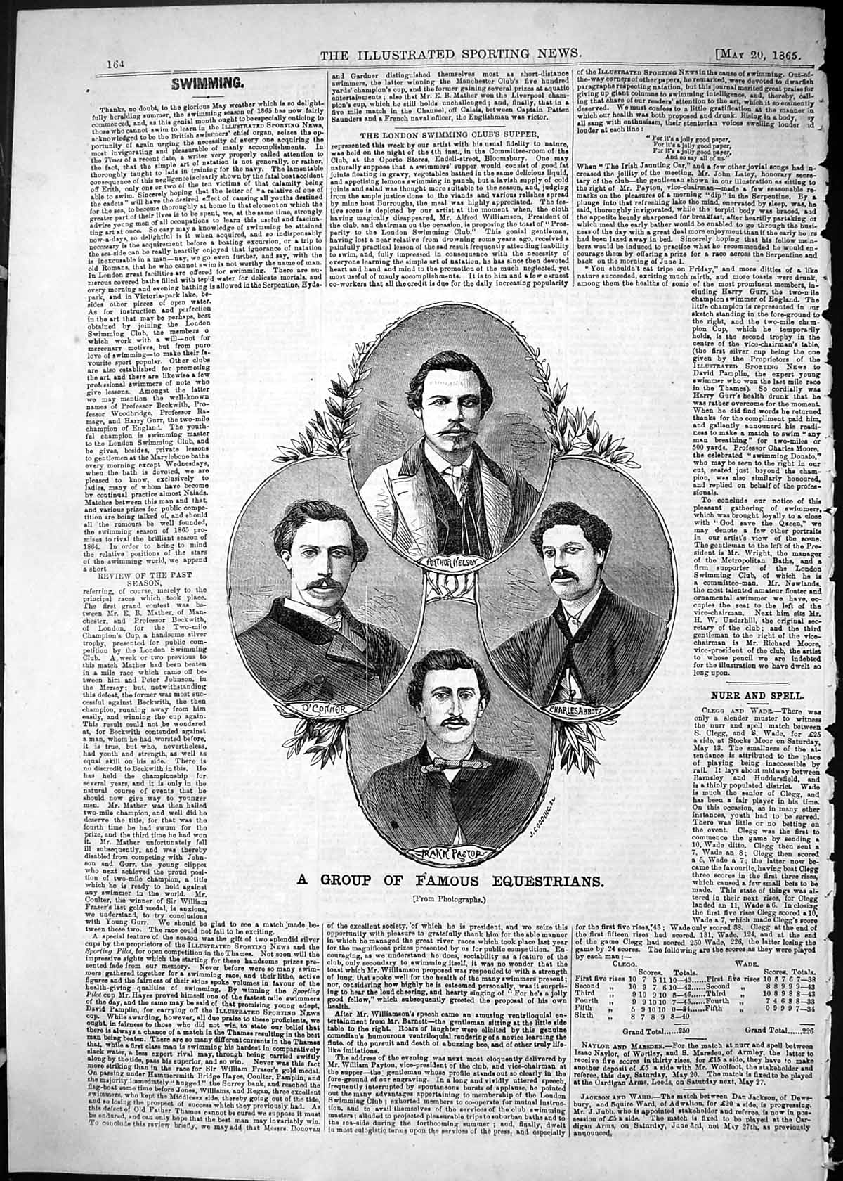Old 1865 Famous Equestrians Arthur Nelson Charles Abbott Frank Pastor Victorian