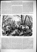 Original Old Antique Print 1865 Scene Camp Wimbledon Rifle Shooting Sport Siers
