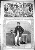 Original Old Antique Print 1865 Portrait Thomas Hoare Famous Sculler Sport Man