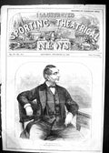 Antique Old Print 1865 Portrait Mr John Parry Celebrated Comedian Vocalist 19th