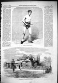 Old Print 1866 Nuttall Celebrated Pedestrian Davis Queen'S Huntsman House 19th