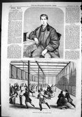 Antique Old Print 1866 Harry Montague Secretary James Mace Artificial Skating