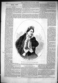 Antique Print 1866 Portrait Mrs Stirling Celebrated Actress Beautiful Woman