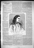 Old Antique Print 1866 Honourable Mrs Yelverton Longworth Beautiful Woman 19th