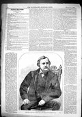 Antique Print 1866 Portrait Shirley Brooks Author Silver Cord Gordian Knot 19th