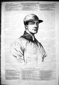 Antique Old Print 1866 Challoner Famous Jockey Winner Northamptonshire Stakes