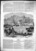 Antique Print 1866 Oxford Cambridge University Boat Race River Thames Sport
