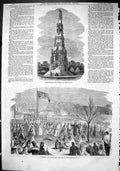 Old 1866 Shakespeare Monument Stratford Phelps Planting Oak Tree Hill Victorian