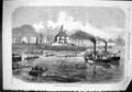 Old 1866 Procession Day Metropolitan Rowing Clubs River Boats Steamer Victorian