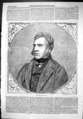 Antique Old Print 1866 Hon. Admiral Henry Jon Rous Member Jockey Club Sport