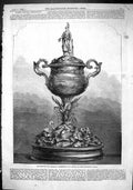 Old 1866 Magnificent Cup Presented Kelley Canterbury Hall Sport Troph Victorian