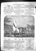 Original Old Antique Print 1866 Kingstown Regatta Sailing Boats Sport Victorian