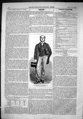 Old Antique Print 1866 Portrait John Howard Celebrated Leaper Sport Man 19th