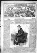Original Old Antique Print 1866 Portrait Bishop Blind Dominoe Champion Man 19th