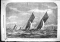 Old 1866 Ranelagh Yacht Club Octoroon Dione Chapman Head Sailing Boat Victorian