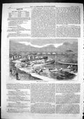 Original Old Antique Print 1866 Yarmouth Regatta Boats Sport 19th