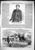 Antique Old Print 1866 Charles Readly Risk Allah Stepson Charles Davis Ascot