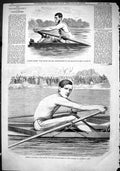 Old 1866 Joseph Sadler Rowing Boat Championship River Thames Robert C Victorian