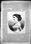Original Old Antique Print 1866 Portrait Mdlle. Adelina Patti Beautiful Woman