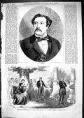 Old Print 1867 Mr Fecher Scene Rouge Et Noir Lyceum Theatre D'Arbel House 19th