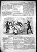 Old Antique Print 1867 Scene Lost London Adelphi Theatre Ball Room Actors 19th