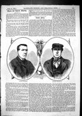 Original Old Antique Print 1867 Portrait Joseph Wormald Edward O'Baldwin 19th