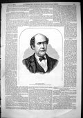 Original Old Antique Print 1867 Portrait Mr George Vining Southwall Brothers