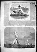 Old Print 1867 Joseph Henry Sadler Royal London Yacht Club Regatta Sport 19th