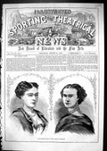 Original Old Antique Print 1867 Portrait Sisters Webb Olympic Theatre Actors