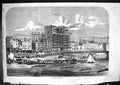 Old Print 1867 Brighton Regatta River Boats Buildings Sport Architecture 19th
