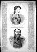 Old 1867 Miss Clara Louise Kellogg Majesty'S Theatre Earl Westmorland Victorian
