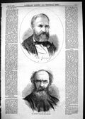 Antique Old Print 1867 Portrait Charles Gounod Mr Anthony Trollope Novelist