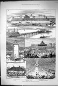 Old 1885 Isle Thanet Marine Palace Margate Foreland Lighthouse Jetty Victorian