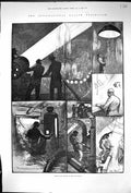 Antique Print International Health Exhibition Behind Scenes Fountains 1884 19th